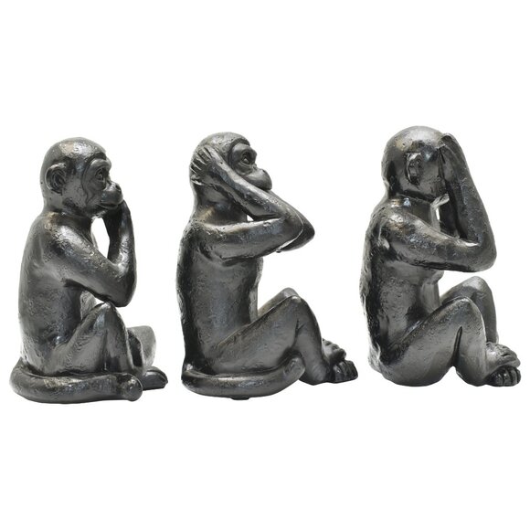 Adam & Friends Home Decor See No Evil, Hear No Evil, Speak No Evil Sculpture - Picture 2 of 6